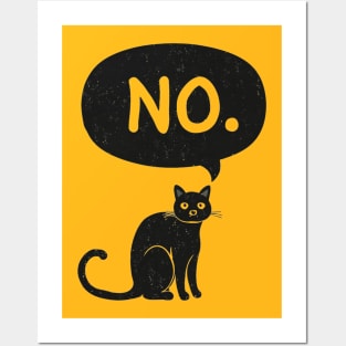 Cat Says No Posters and Art